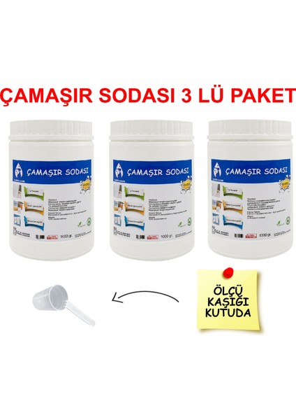 Lucida Clean Organik Çamaşır Sodası 3'lü Avantaj Paket