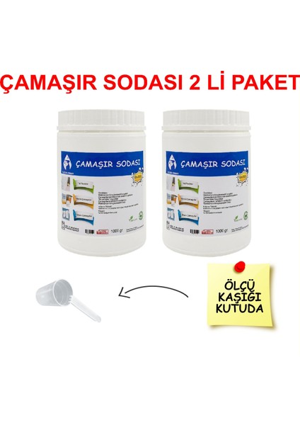 Lucida Clean Organik Çamaşır Sodası 2'li Avantaj Paketi