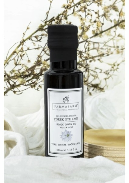 FARMAFARM DOĞAL SAĞLIK Soğuk Sıkım Çörek Otu Yağı - 100ml | Yerli Ürün, Ata Tohumu, Geleneksel Üretim, Bitkisel Yağ modelleri