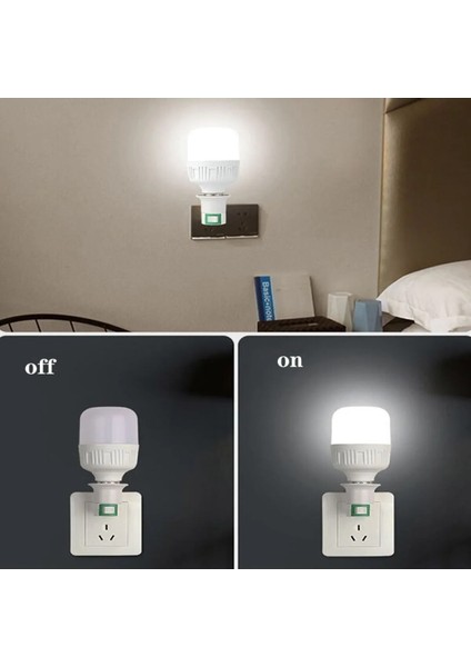 Ampul Lamba Adaptörü E27 LED Işık Soketi Dönüştürücü ile On/off Anahtarı Duvar Lambası Lamp Adaptörü