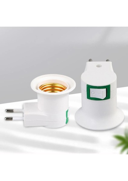 Ampul Lamba Adaptörü E27 LED Işık Soketi Dönüştürücü ile On/off Anahtarı Duvar Lambası Lamp Adaptörü