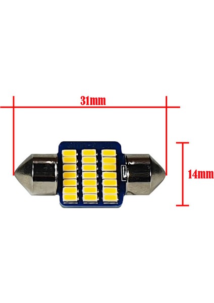 Sarı Renk LED Sofit Ampul 31MM - 21 Smd Ledli