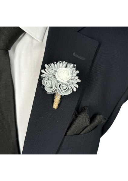 Damat & Sağdıç Özel Yaka Çiçeği