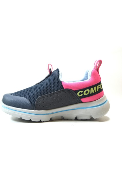 Bestof-24 Lacivert Pembe Bağsız Kız Çocuk Spor Ayakkabı modelleri