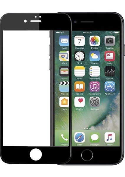 iPhone 8 Ekran Koruyucu Esnek Şeffaf Seramik Cam Beyaz