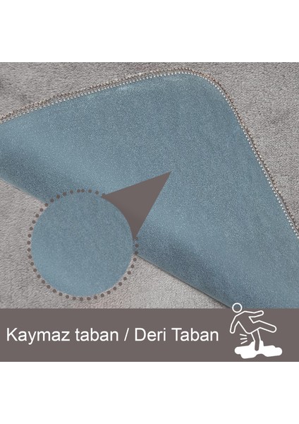 3'lü Unicolor Kahverengi Kaymaz Taban Banyo Paspası & Halısı Seti modelleri
