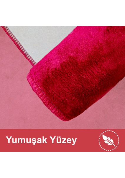 3'lü Unicolor Kırmızı Kaymaz Taban Banyo Paspası & Halısı Seti fiyatları