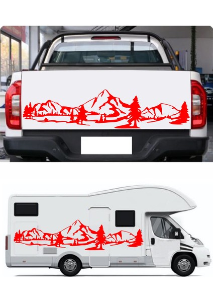 Macera Orman Doğa Manzara Kamp 4x4 Offroad Sticker Araba Oto Karavan Etiket 02164