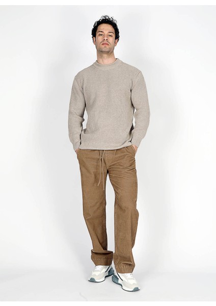Normal Bel Loose Fit Deve Tüyü Erkek Chino Pantolon 251 Lcm 221006 Oxford Camel