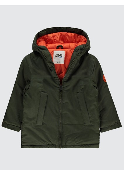 Erkek Çocuk Kapüşonlu Mont 2-5 Yaş Haki modelleri