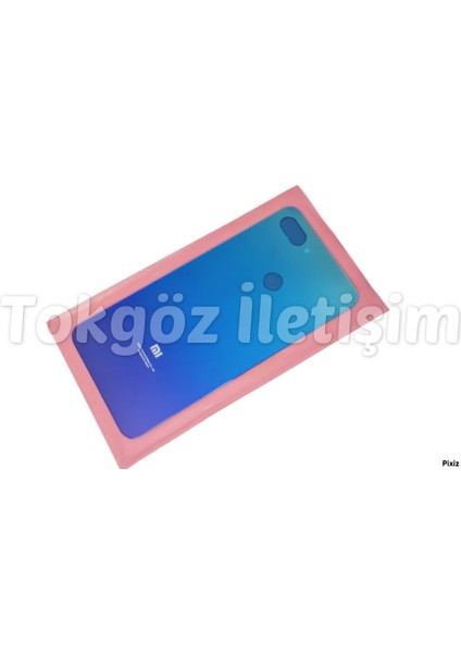 Xiaomi Mi 8 Lite Arka Kapak Batarya Pil Kapağı (CAM) MAVİ