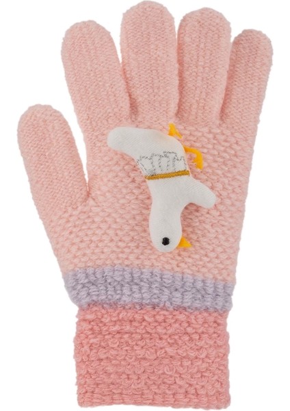 K24230-03 Kız Çocuk 4-8 Yaş Örme Eldiven