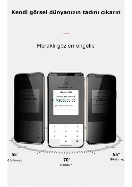 iPhone 11 Pro Hayalet Ekran Koruyucu Davin Privacy Mat Seramik Ekran Filmi