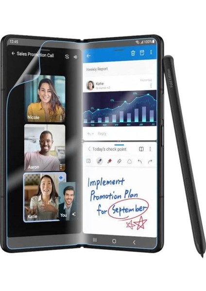 Samsung Galaxy Z Fold 2 Hizalama Aparatlı S-Fit Body Ekran Koruyucu
