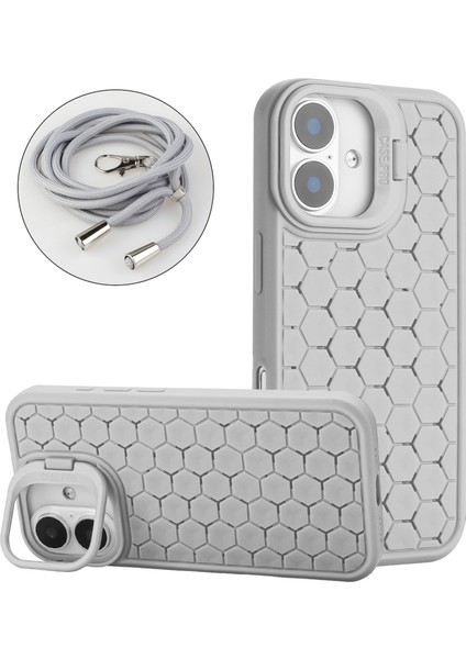 iPhone 16 Plus Kickstand Tpu Telefon Kılıfı, Magsafe ile Uyumlu Kordonlu (Yurt Dışından)