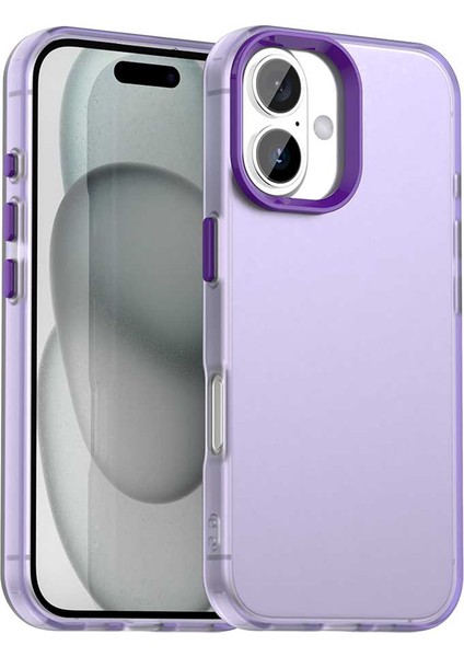 iPhone 16 Plus Pc+Tpu+Pet Mat Düşmeyi Önleyici Telefon Arka Kapağı (Yurt Dışından)