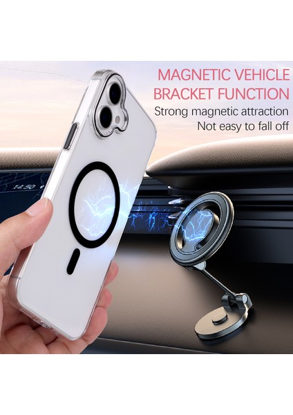 iPhone 16 Plus Magsafe ile Uyumlu Manyetik Pc Arka Kapağı (Yurt Dışından)