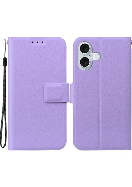 iPhone 16 Plus Kart Yuvalı Pu Deri + Tpu Telefon Kapağı (Yurt Dışından)