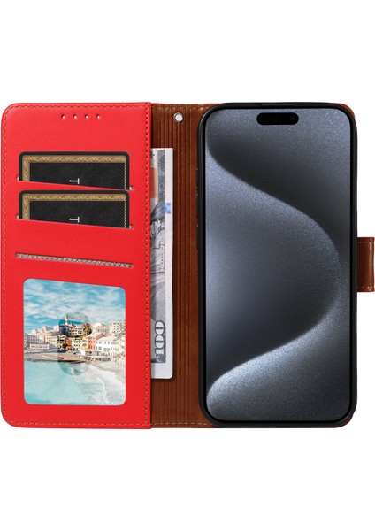 iPhone 16 Plus Rfıd Engelleme Pu Deri Cüzdan Bilek Kayışlı Flip Telefon Kapağı (Yurt Dışından)