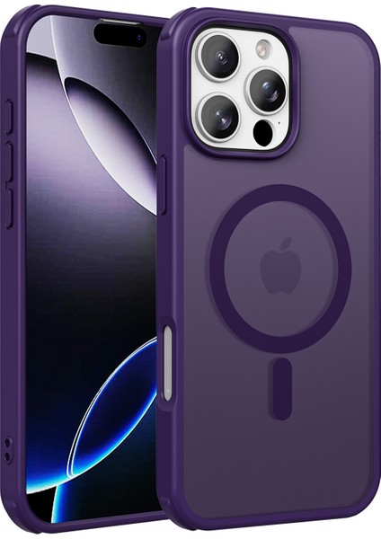iPhone 16 Pro Max Magsafe ile Uyumlu Manyetik Tpu+Pc Telefon Kılıfı (Yurt Dışından)