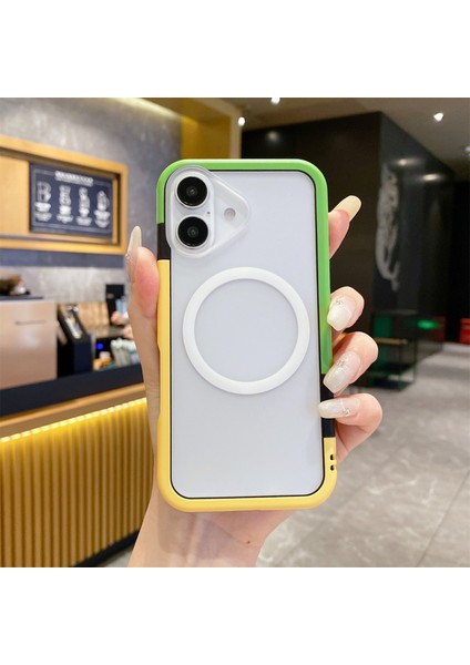 iPhone 16 Plus Çıkarılabilir 2'si 1 Arada Tpu+Pc Şeffaf Telefon Kapağı Magsafe ile Uyumlu (Yurt Dışından)