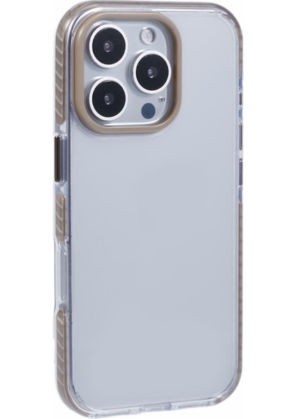 iPhone 16 Pro Max Şeffaf Kılıf Tpu+Pc Darbeye Dayanıklı Telefon Arka Kapağı (Yurt Dışından)