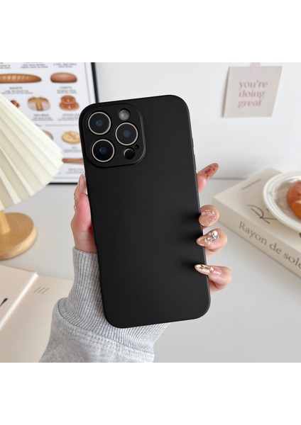 iPhone 16 Pro Max Telefon Arka Kılıfı Çizilmeye Dayanıklı Silikon Kapak (Yurt Dışından)