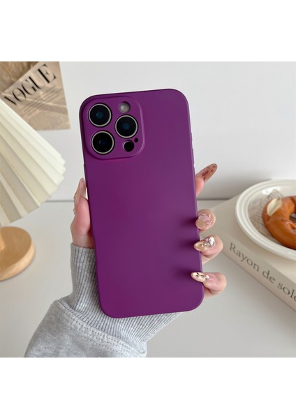 iPhone 16 Pro Max Telefon Arka Kılıfı Çizilmeye Dayanıklı Silikon Kapak (Yurt Dışından)