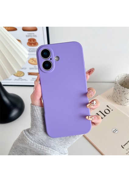 iPhone 16 Telefon Arka Kılıfı Çizilmeye Dayanıklı Silikon Kapak (Yurt Dışından)