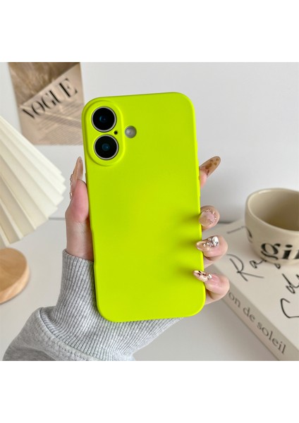 iPhone 16 Telefon Arka Kılıfı Çizilmeye Dayanıklı Silikon Kapak (Yurt Dışından)