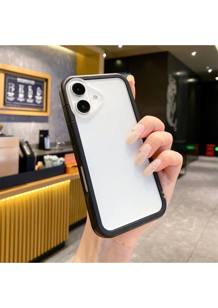 iPhone 16 Plus Çıkarılabilir 2'si 1 Arada Tpu+Pc Şeffaf Telefon Kapağı (Yurt Dışından)