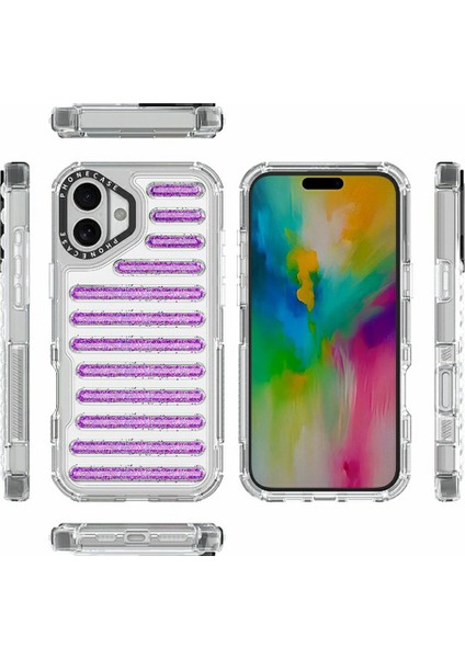 iPhone 16 Plus Kapsül Parıltılı Pc + Tpu Telefon Koruyucu Kapak (Yurt Dışından)