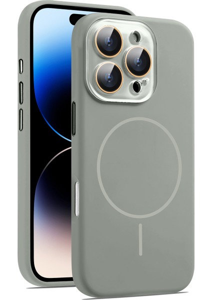 iPhone 16 Pro Max Magsafe ile Uyumlu Sıvı Silikon Düşme Önleyici Telefon Kılıfı (Yurt Dışından)