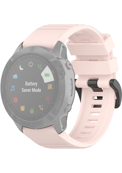 Plastik Düğmeli Garmin Fenix ​​6x 26MM Için Resmi Doku Kordonlu Saat (Yurt Dışından)