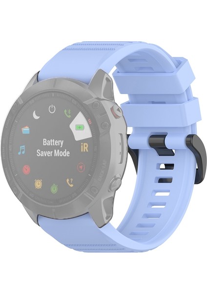 Plastik Düğmeli Garmin Fenix ​​6x 26MM Için Resmi Doku Kordonlu Saat (Yurt Dışından)