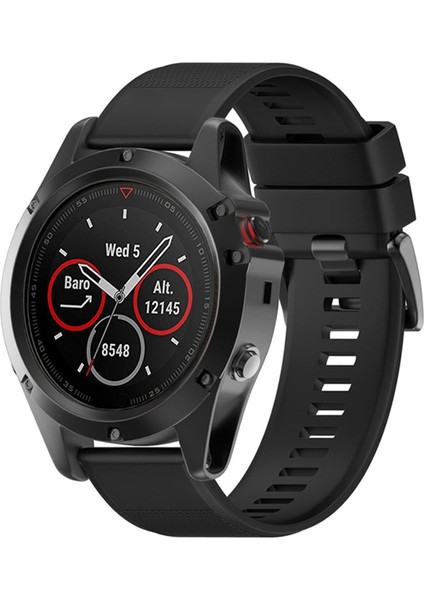 Fenix ​​5 22MM Için Hızlı Çıkarılabilir Silikon Bilek Kayışı (Yurt Dışından)