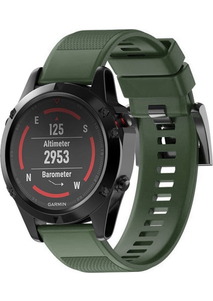 Fenix ​​5 22MM Için Hızlı Çıkarılabilir Silikon Bilek Kayışı (Yurt Dışından)