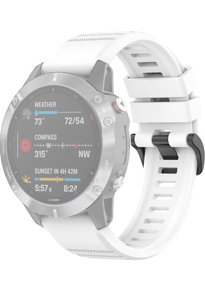 Plastik Düğmeli Garmin Fenix ​​6 22MM Için Resmi Doku Kordonlu Saat (Yurt Dışından)