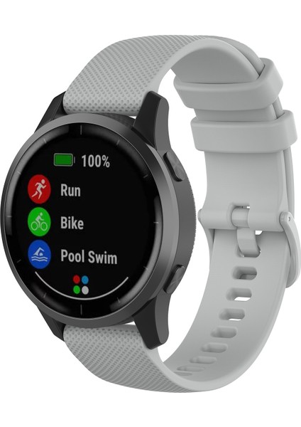 Garmin Vivoactive 4 22MM Silikon Saat Bandı(Beyaz) (Yurt Dışından)