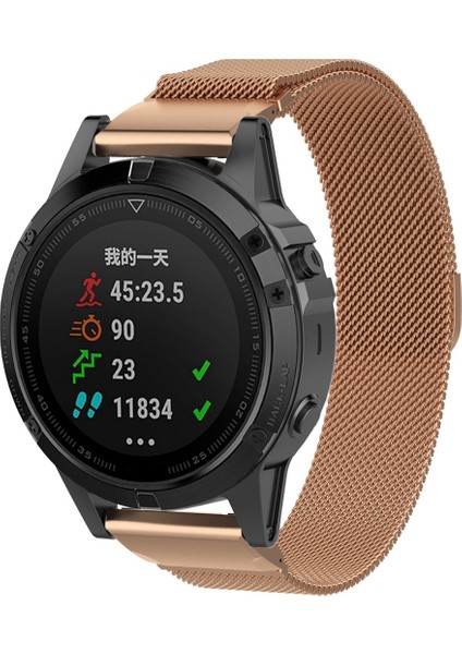 Garmin Fenix ​​6x Milanese Kayış Kordonlu Saat Için (Yurt Dışından)