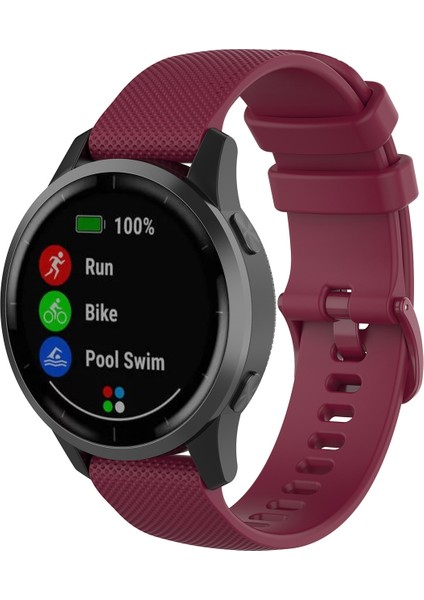 Garmin Vivoactive 4 22MM Silikon Saat Bandı(Beyaz) (Yurt Dışından)