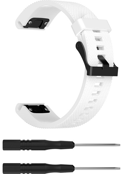 Garmin Fenix ​​5s (20MM) Silikon Saat Bandı(Beyaz) (Yurt Dışından)