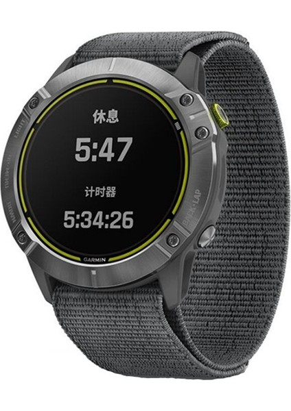 Garmin Fenix ​​6 Için 22MM Naylon Kordonlu Saat (Yurt Dışından)
