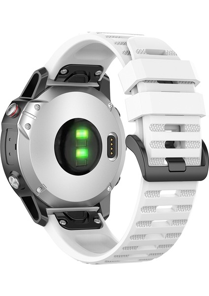 Plastik Düğmeli Garmin Fenix ​​6 22MM Için Resmi Doku Kordonlu Saat (Yurt Dışından)