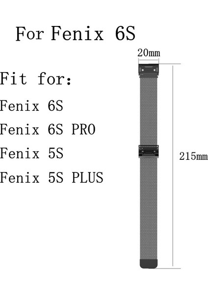 Garmin Fenix ​​6s Milanese Kayış Kordonlu Saat Için (Yurt Dışından) fırsatları