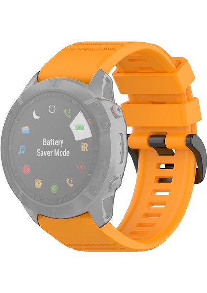 Plastik Düğmeli Garmin Fenix ​​6x 26MM Için Resmi Doku Kordonlu Saat (Yurt Dışından)