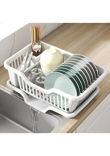 2 Adet Plastik Lavabo Bulaşık Kurutma Rafı Bulaşık Süzgeci Düzenleyici (Yurt Dışından)
