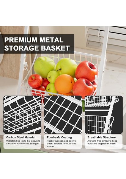 2 Katlı Metal Tel Depolama Sepetleri Meyve Sebze Depolama Tezgah Üstü Düzenleyici (Yurt Dışından) fırsatları