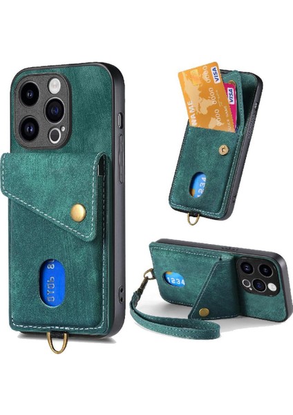 IPhone 14 Için Kılıf Pro Max Çok Fonksiyonlu Manyetik Kapatma Premium Kart (Yurt Dışından)