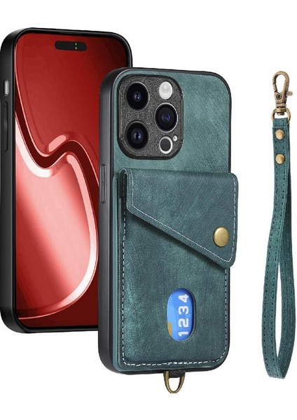 IPhone 14 Için Kılıf Pro Max Çok Fonksiyonlu Manyetik Kapatma Premium Kart (Yurt Dışından)